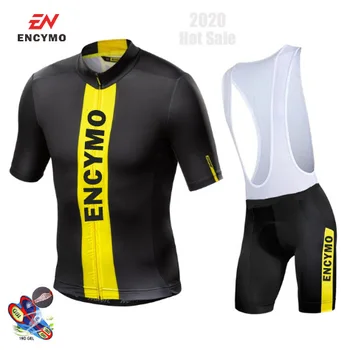 Новая одежда велосипедной команды, велосипедная майка, Быстросохнущие мужские велосипедные рубашки с короткими рукавами, велосипедные майки ENCYMO