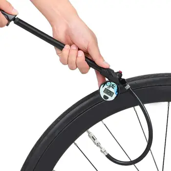 Велосипедный насос с манометром Ручной Универсальный насос Presta Valve Подходит для клапанов Presta & Schrader для регулировки подачи воздуха на велосипед