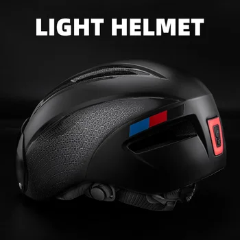 Велосипедный шлем со светодиодной подсветкой, перезаряжаемый Велосипедный шлем, шлем для горного шоссейного велосипеда, спортивная безопасная шляпа для мужчины