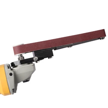 Шлифовальный станок с адаптерной головкой для шлифовальной ленты Преобразуется с помощью шлифовальных лент для электрической угловой шлифовальной машины модели 100 Деревообрабатывающие инструменты