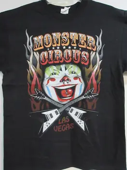 ОФИЦИАЛЬНАЯ МУЗЫКАЛЬНАЯ футболка С концертом ГРУППЫ MONSTER CIRCUS В Лас-Вегасе с длинными рукавами БОЛЬШОГО размера
