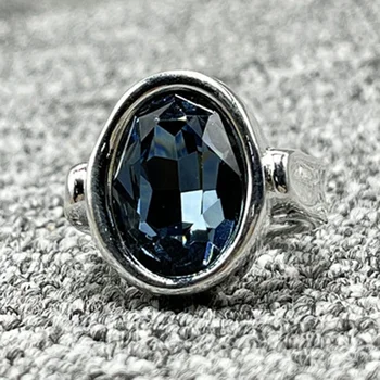 Бестселлеры 2022 Новая мода Посеребренный кулон Цвет Сапфировое кольцо Нишевый ювелирный подарок